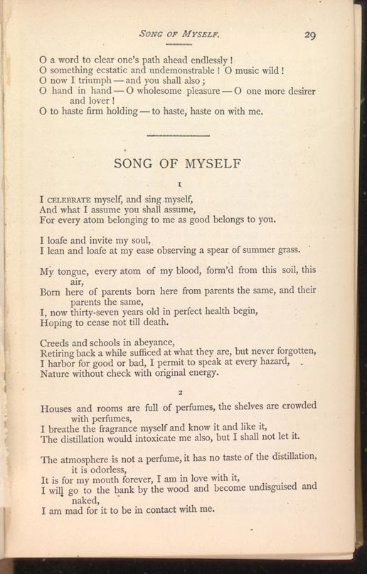 Title and Revision: 1881 (Song of Myself)