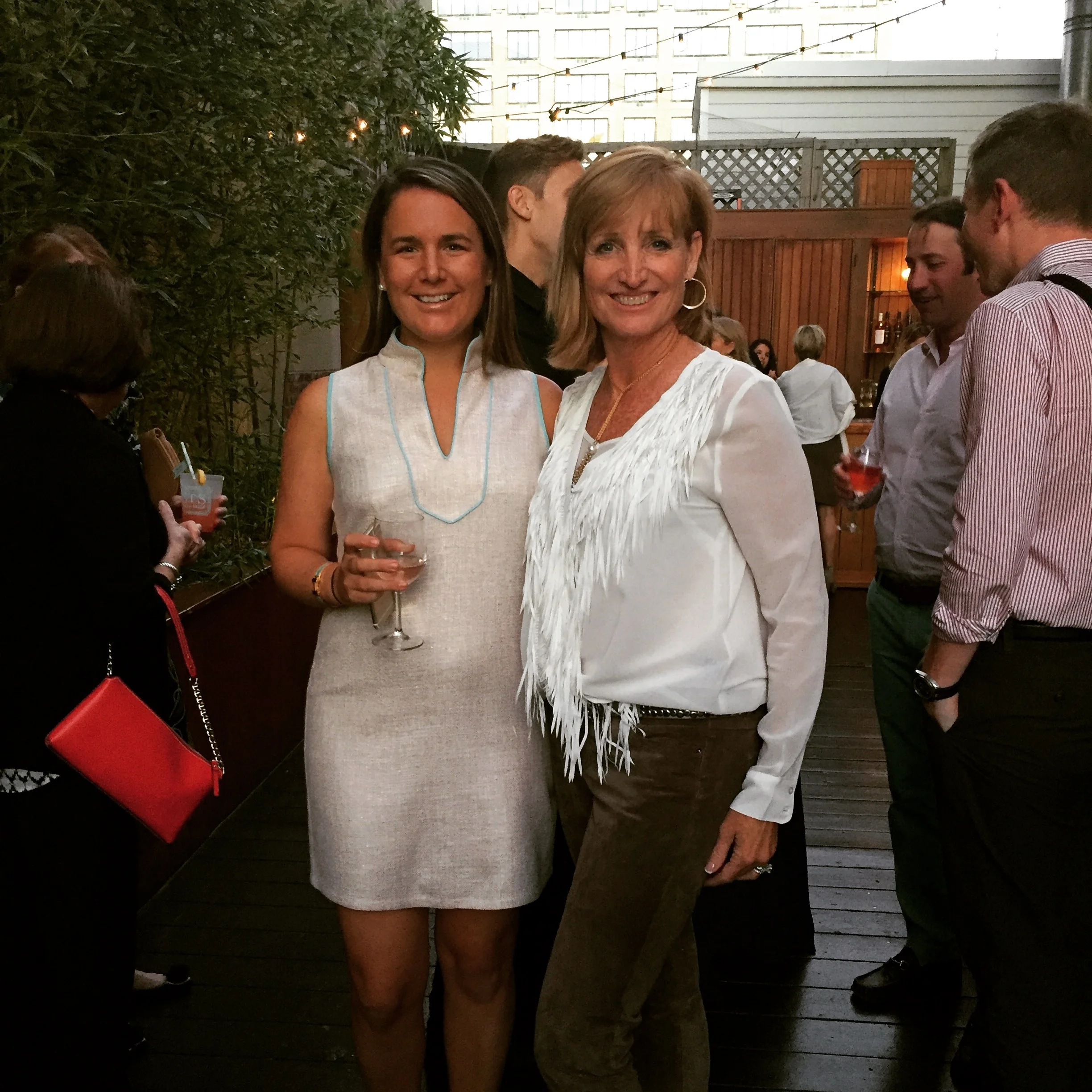 Tracy & Jennifer (founder and designer of Sail to Sable) @ the Spring 2016 collection cocktail.