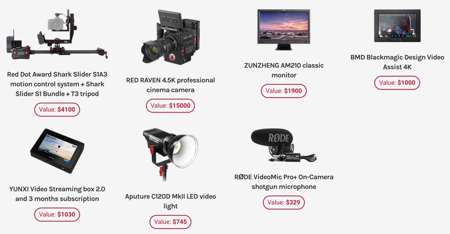 Prize package from iFootage.