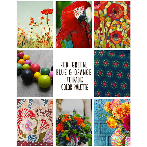 Another color palette from Lucky Break Consulting->>>Tetradic. Photo Credit.