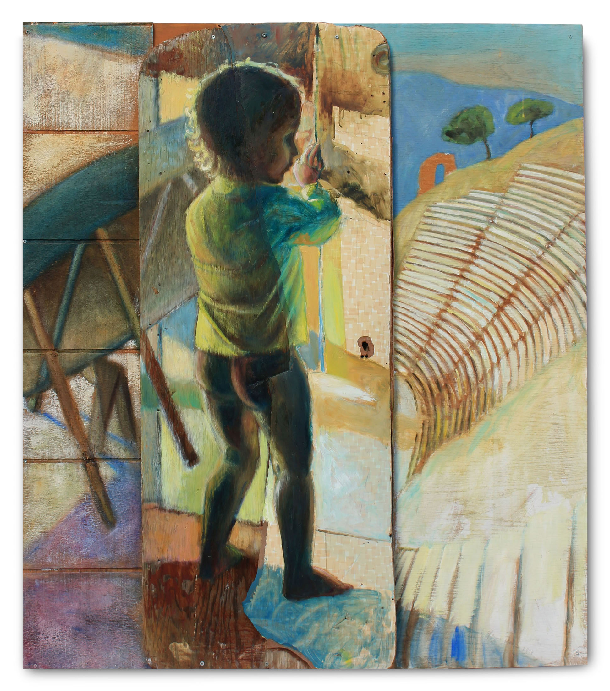 Frieda at a mirror