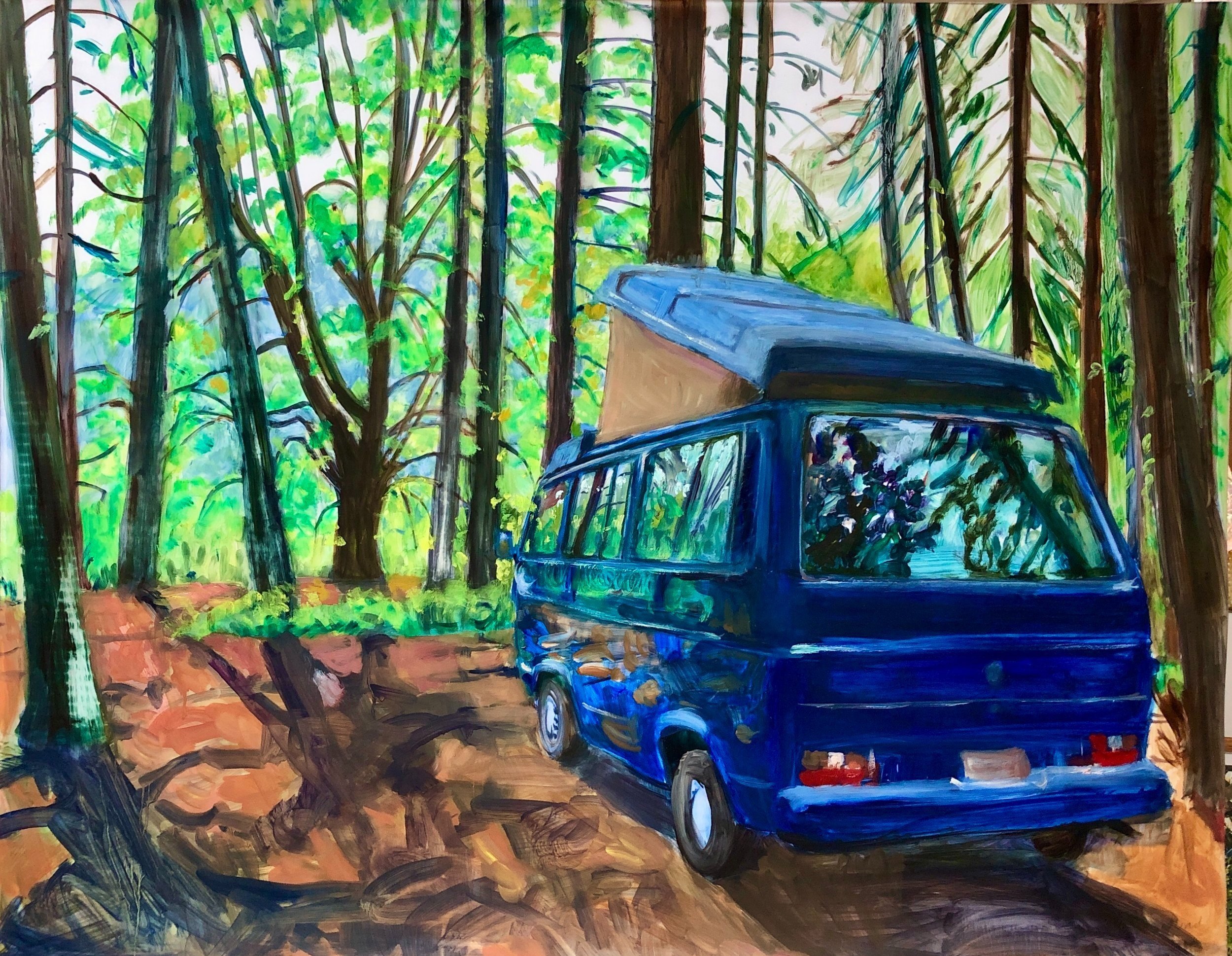 The Blue Camper Van 