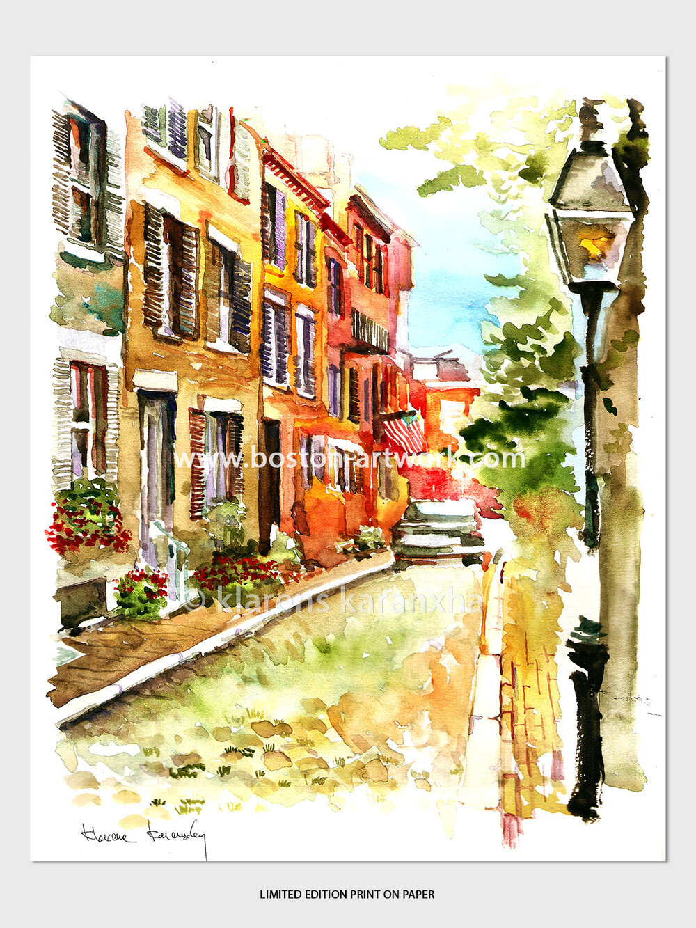 BEACON HILL- Art Print — BOSTON ARTWORK