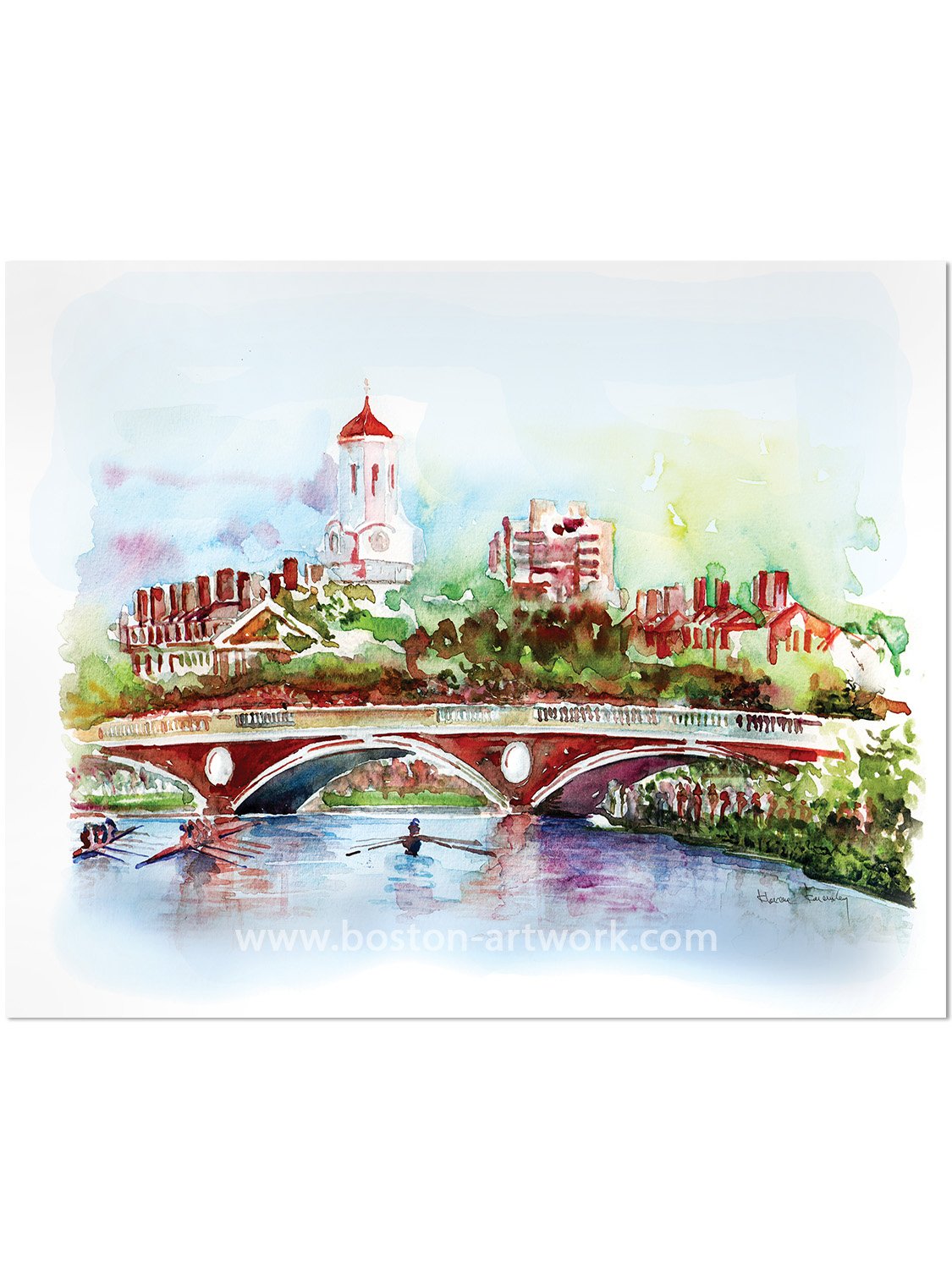 Weeks Bridge Charles River Cambridge-art boston artwork.jpg