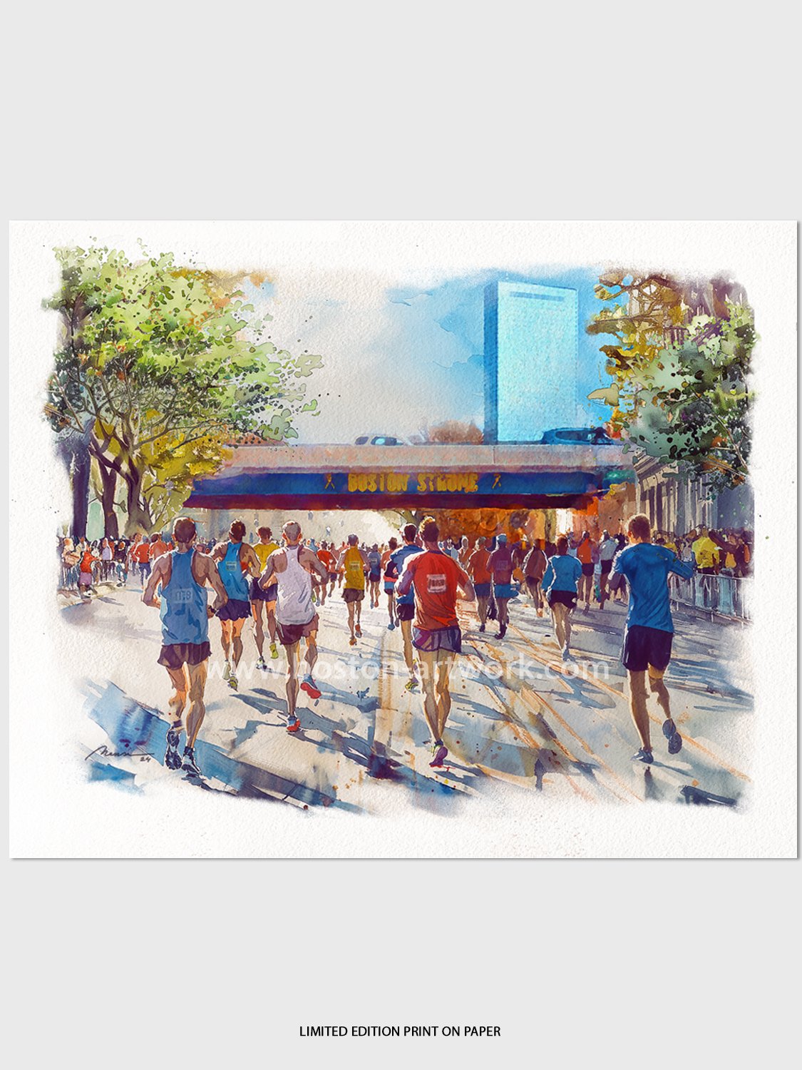 Marathon in Boston in April limited edition prints boston artwork.jpg