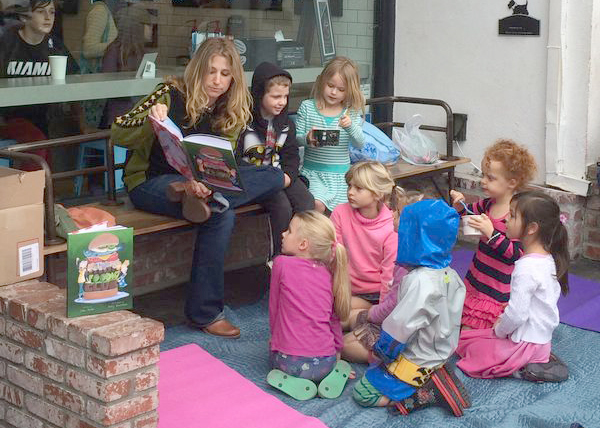 Foodie Club reading at the Yogurt Shoppe, 2015.