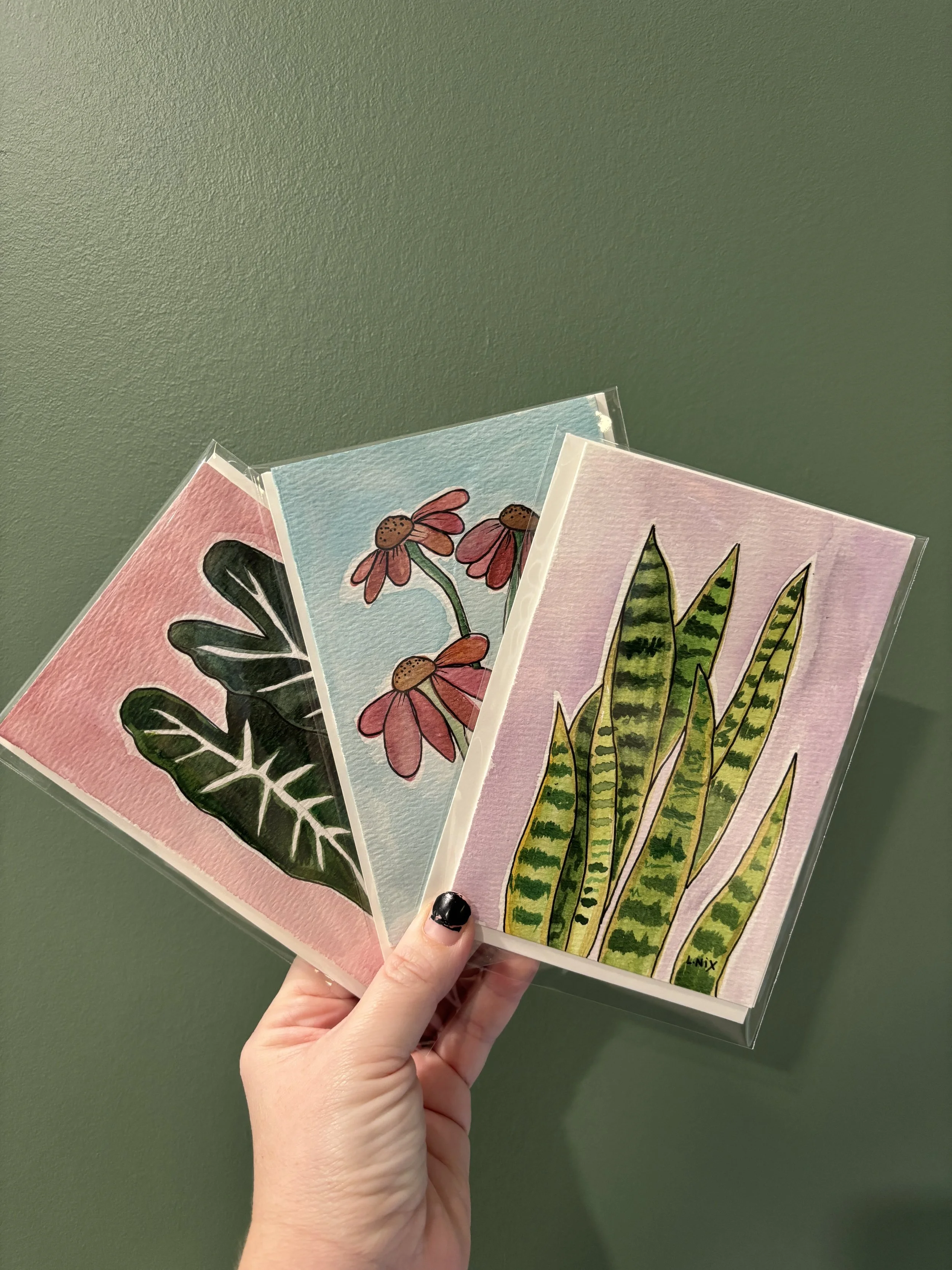 Floral Greeting Card Set of 3
