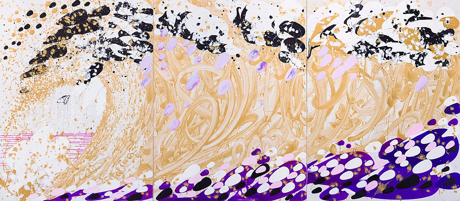 ANDY’S TSUNAMI (ANDY WARHOL), 2016, Acrylic, Enamel and Varnish on canvas, 84 x 192 INCHES