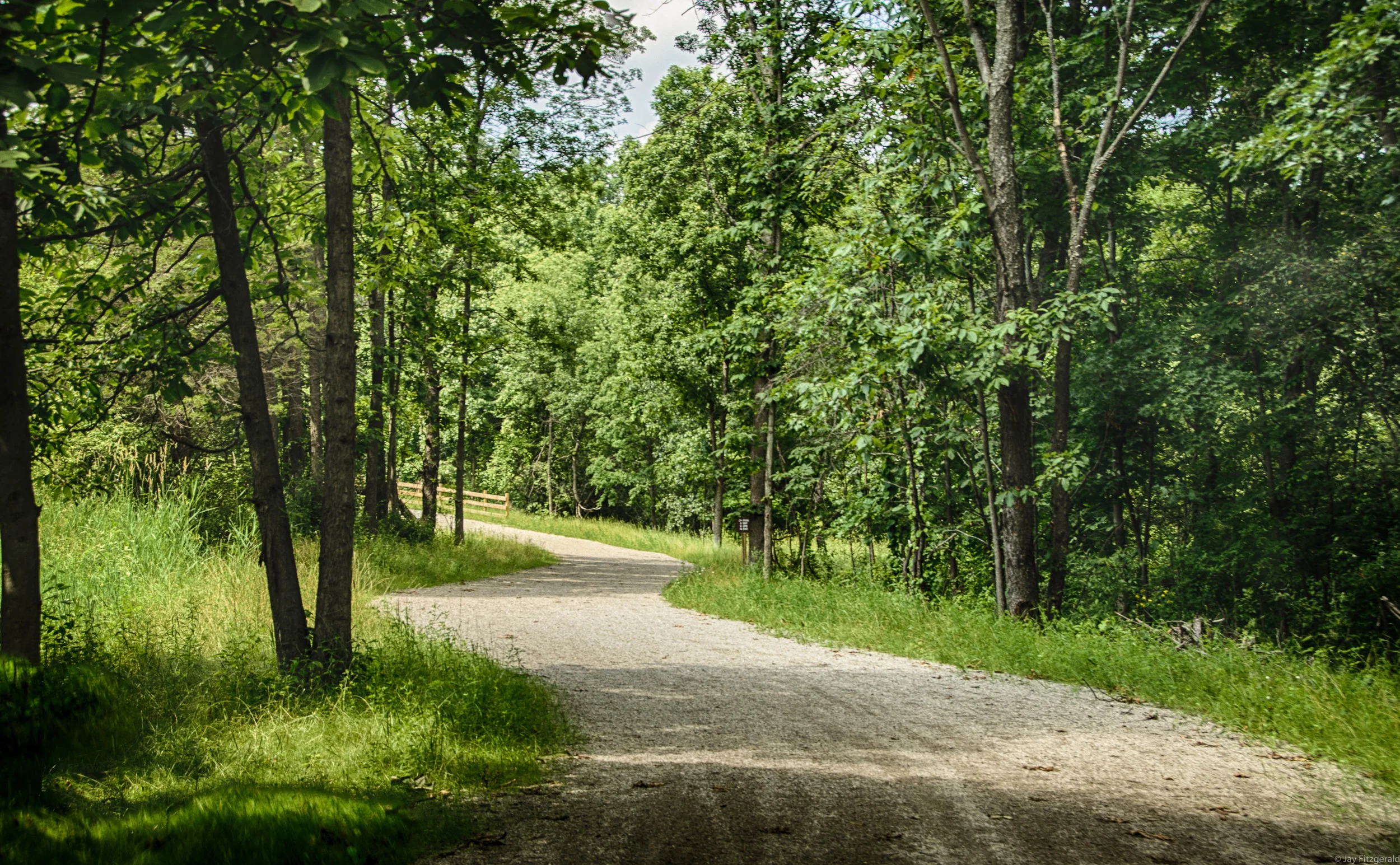 The trail is 2.8 miles in length and is accessible from several parking areas.
