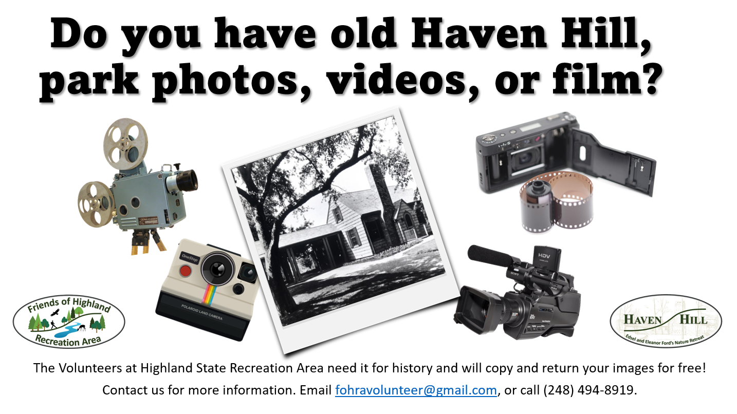 Haven Hill and Highland Recreation Area Film and Photos Wanted