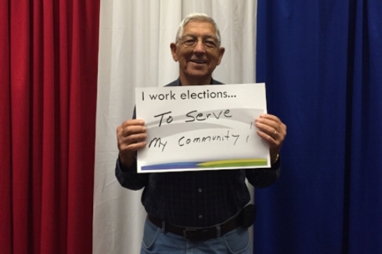 One of Wake County's dedicated Precinct officials. Photo courtesy of Angel Perkins.