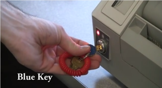 Screenshot from Ramsey County's training video on the AutoMark machine