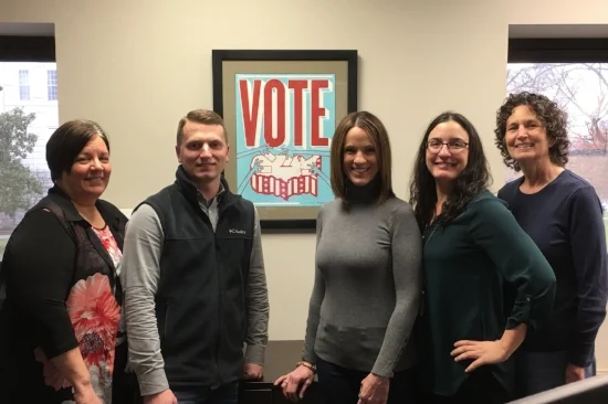 Cape Girardeau County’s election team. L-R: Kathy Friedrich, Allen Seabaugh, Kara Clark Summers, Shu Siebert, and Sherri LoMedico. Photo courtesy of the Cape Girardeau County Clerk’s office.