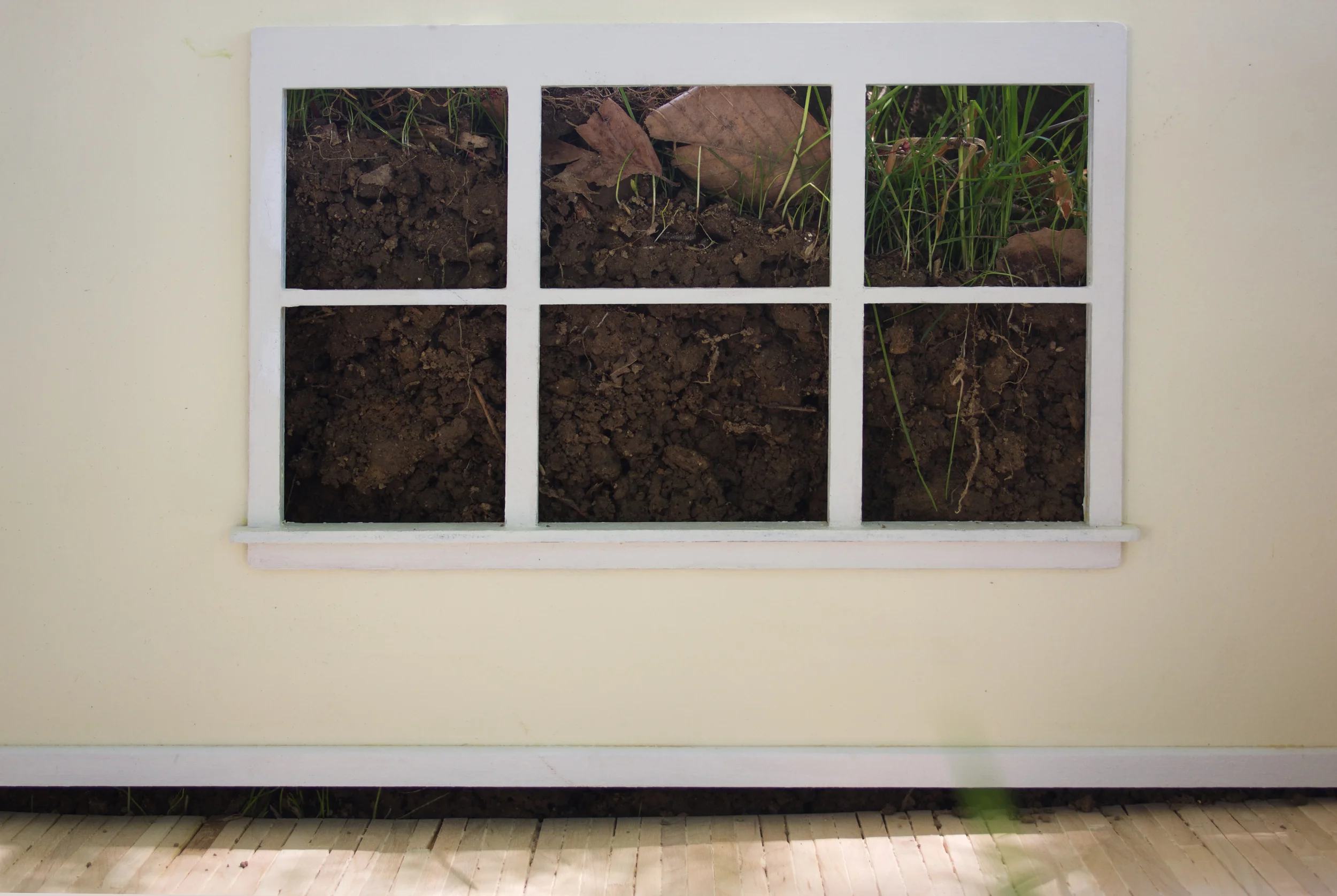 wood structures, sod, giclée print