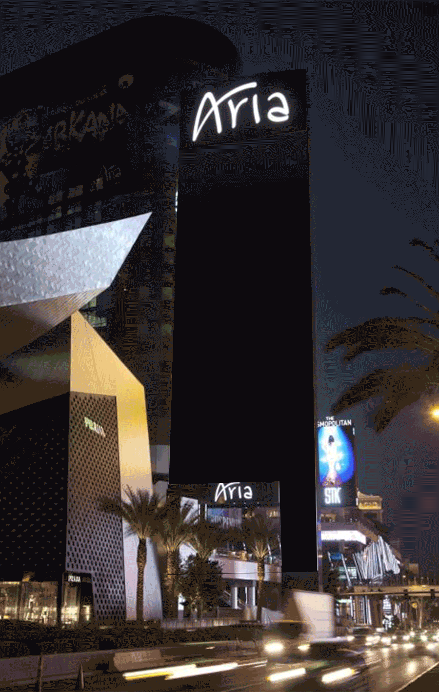  We made our little egg the flashiest and the classiest thing to see on the strip with our marquee ad.    Creative Team:  Sara Worthington (CD), Kalee Abella (Art Director) and myself. 