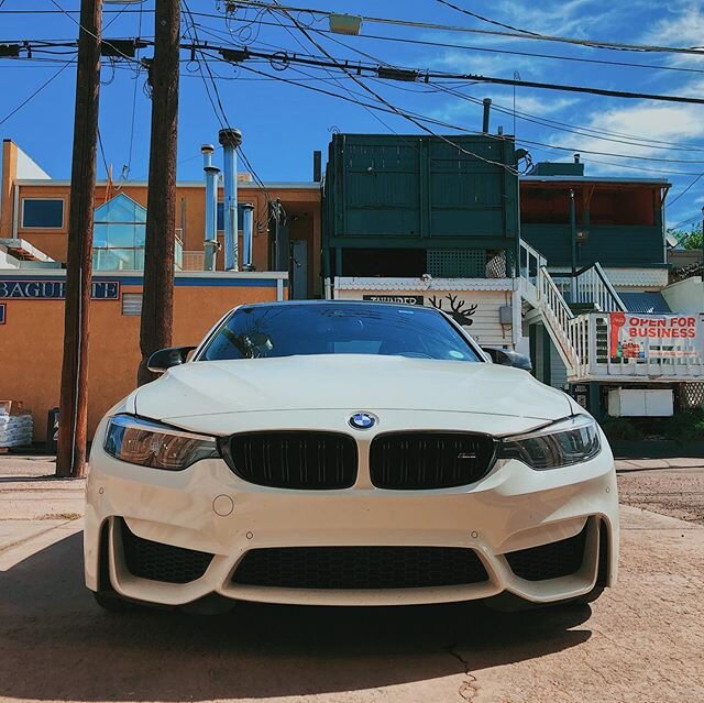 2018 M3 in for a Noelle Performance Tune, Crank Bolt Lock Plate, Lowering Springs, a high flow Mid Pipe, and a alignment.