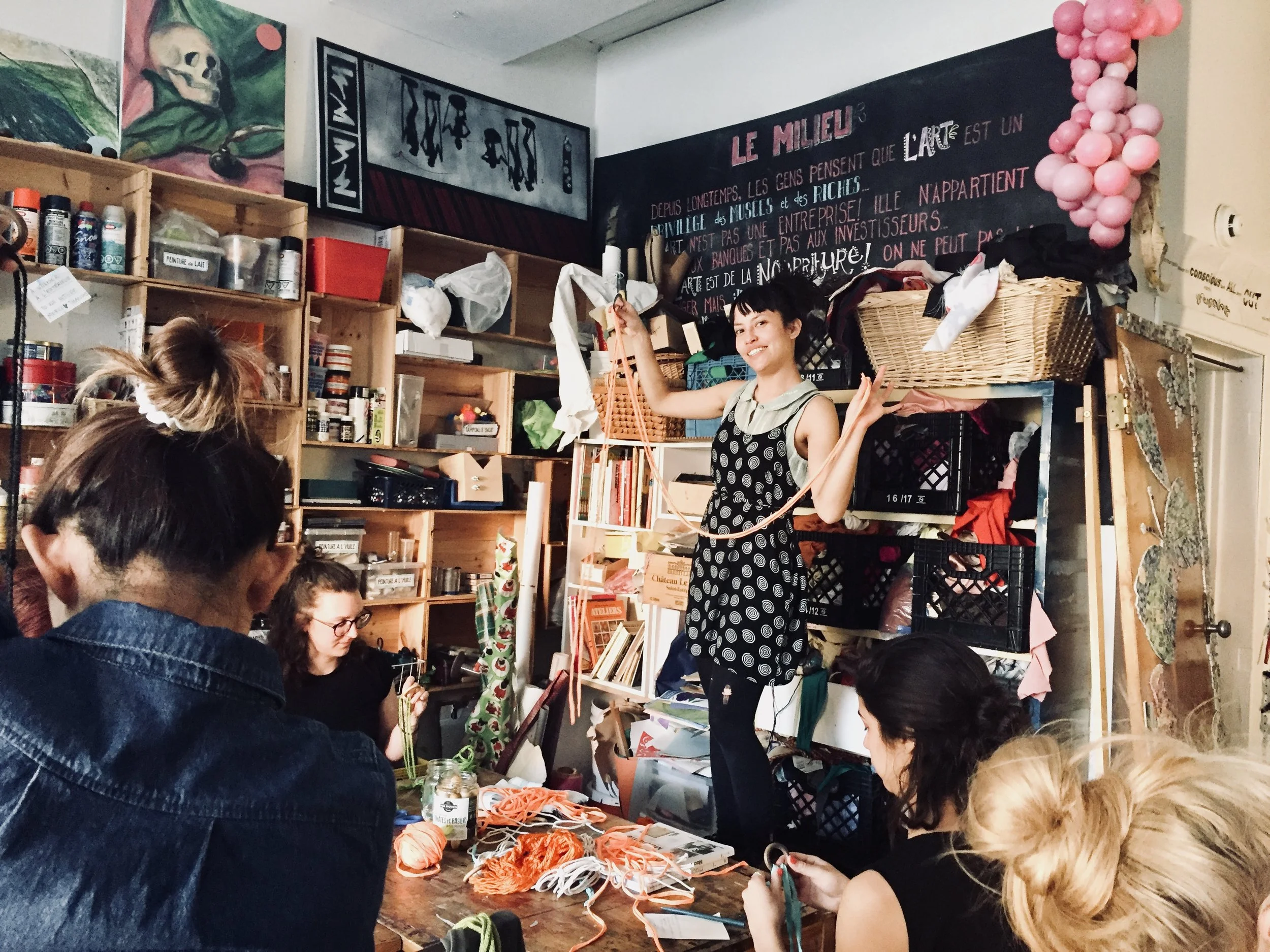 Suspensions macramés par Sokphéa