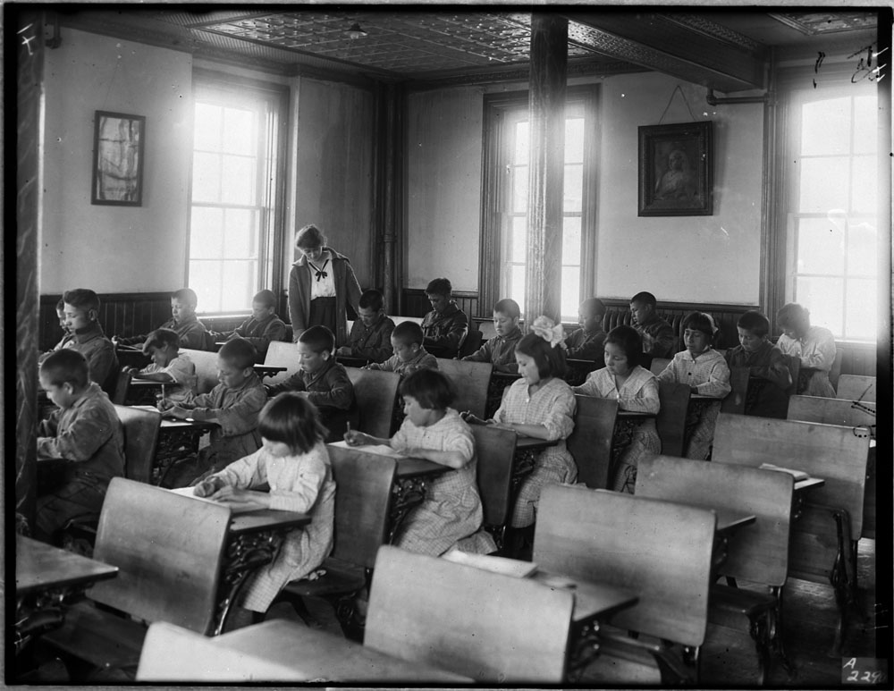 Indigenous children at residential school, 1946
