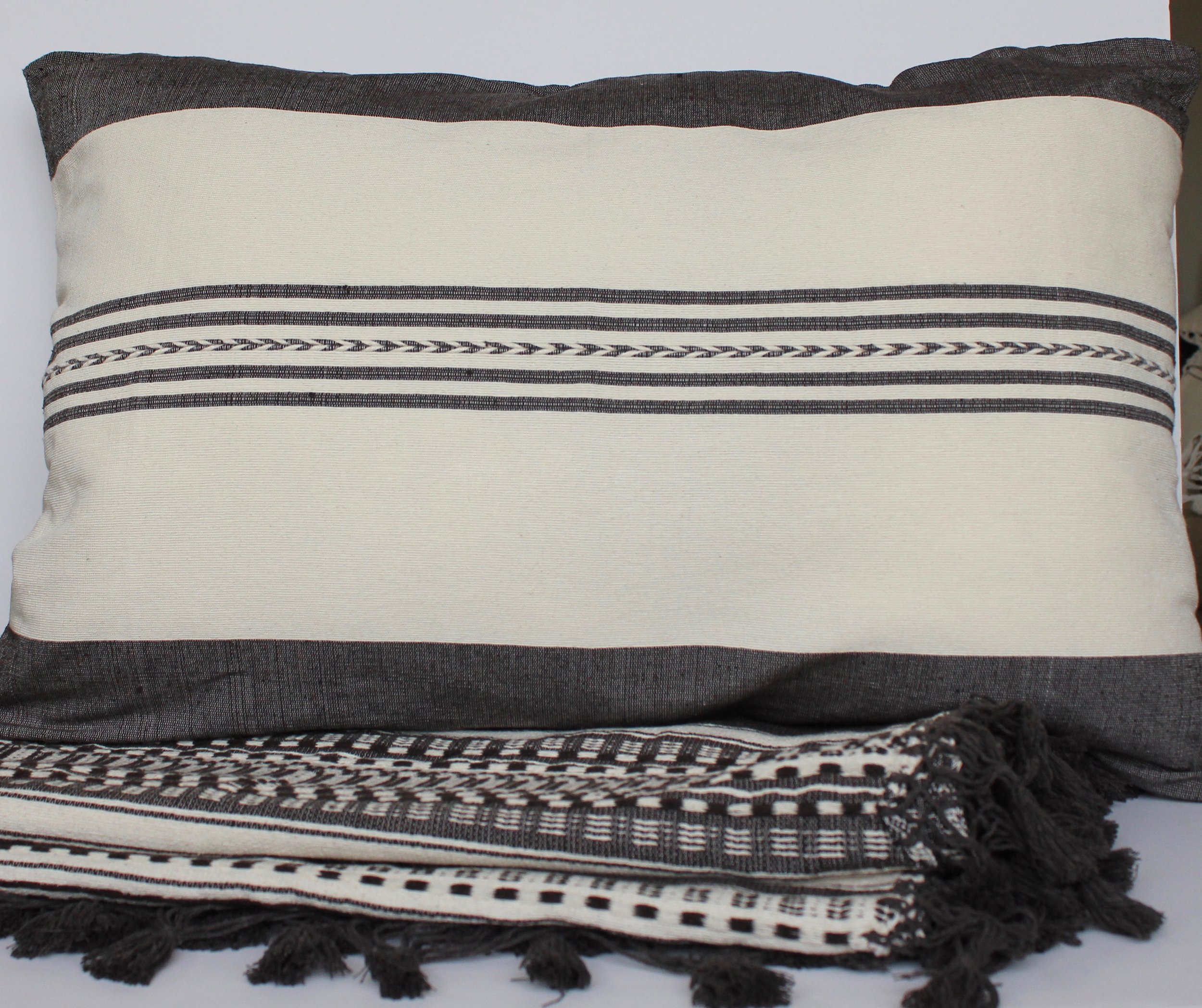 Cushion and cotton throw