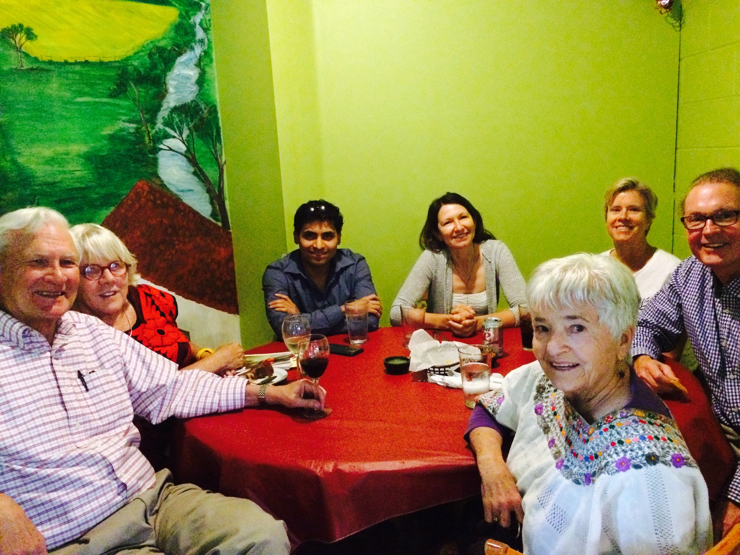 Our Spanish Intermediate group goes to a Salvadorian restaurant to practice speaking in a "real-world" setting. Wine and Papusas were a nice bonus.
