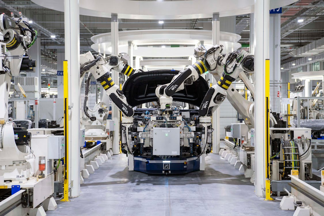 Modern electric vehicle production line