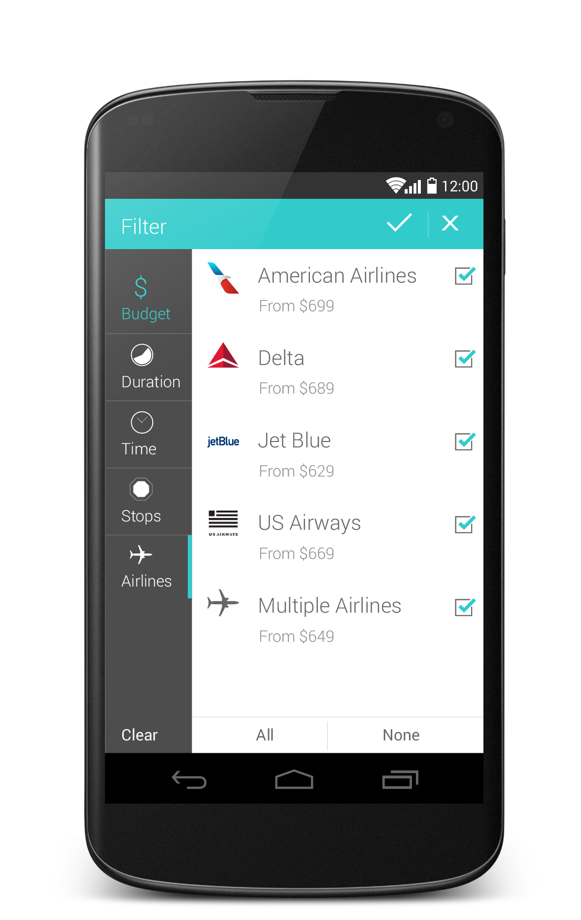 Filter Options