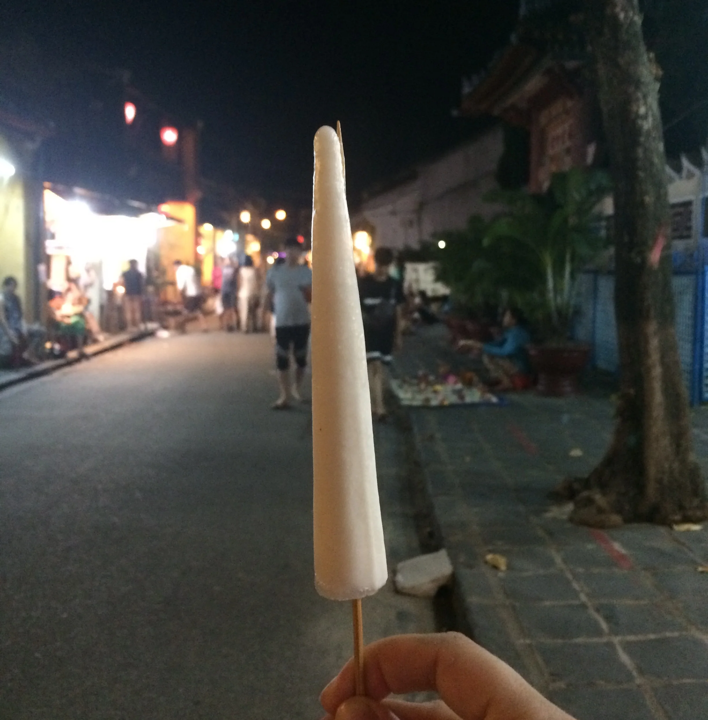 Coconut milk flavored popsicle 