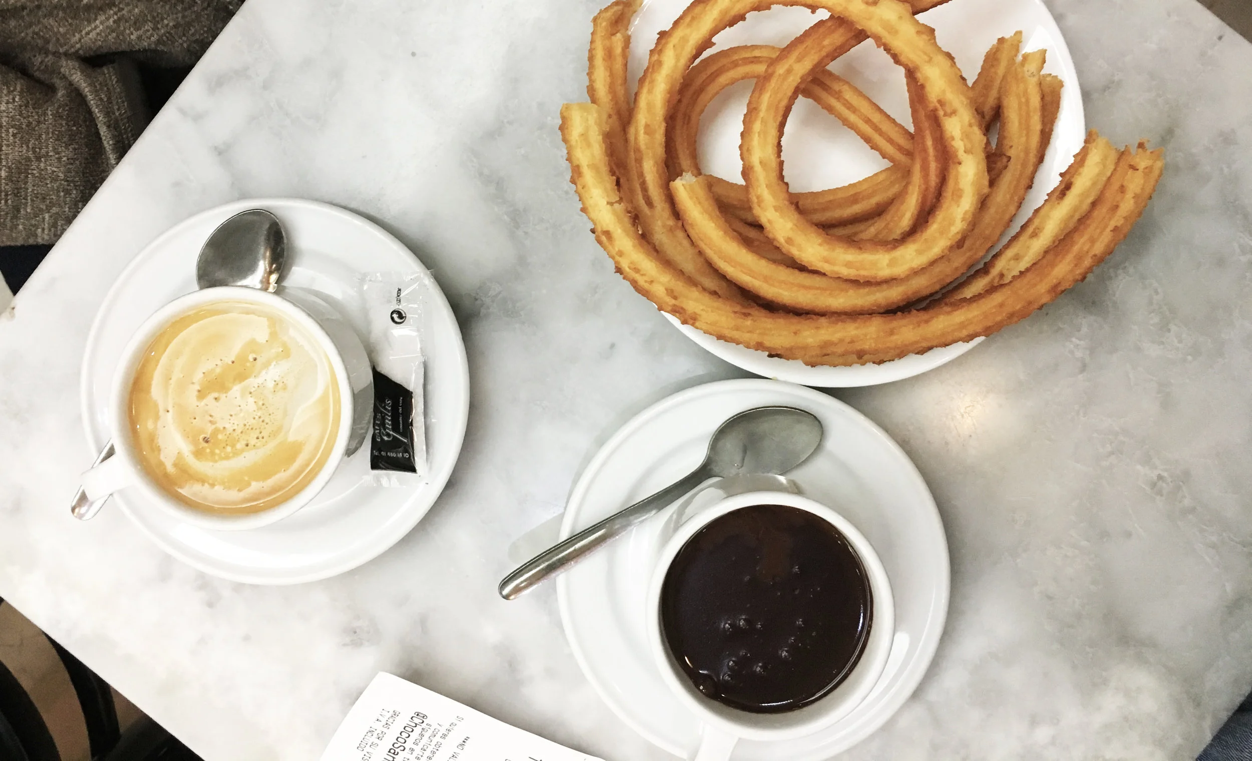 Churros y chocolate at San Gines