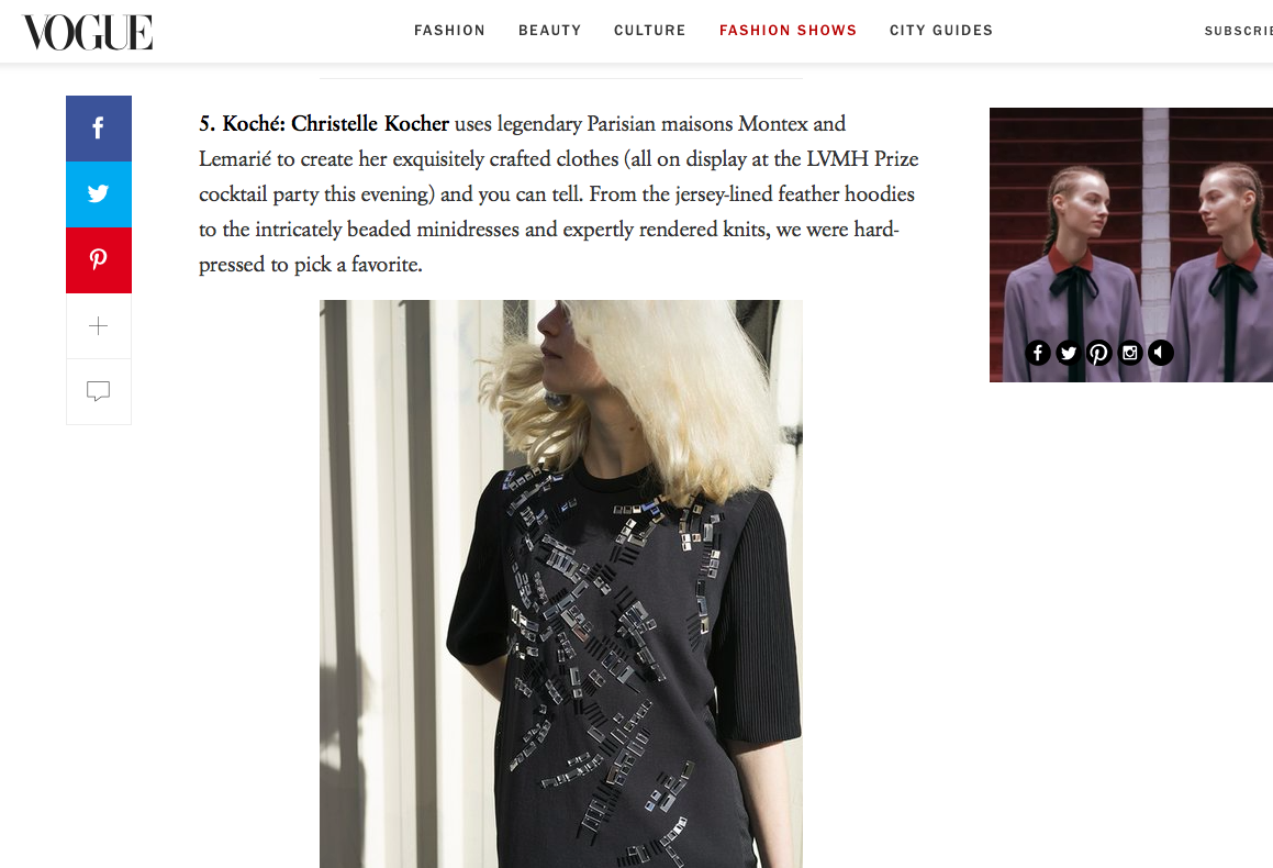 5 THINGS WE LOVED TODAY AT PFW / VOGUE