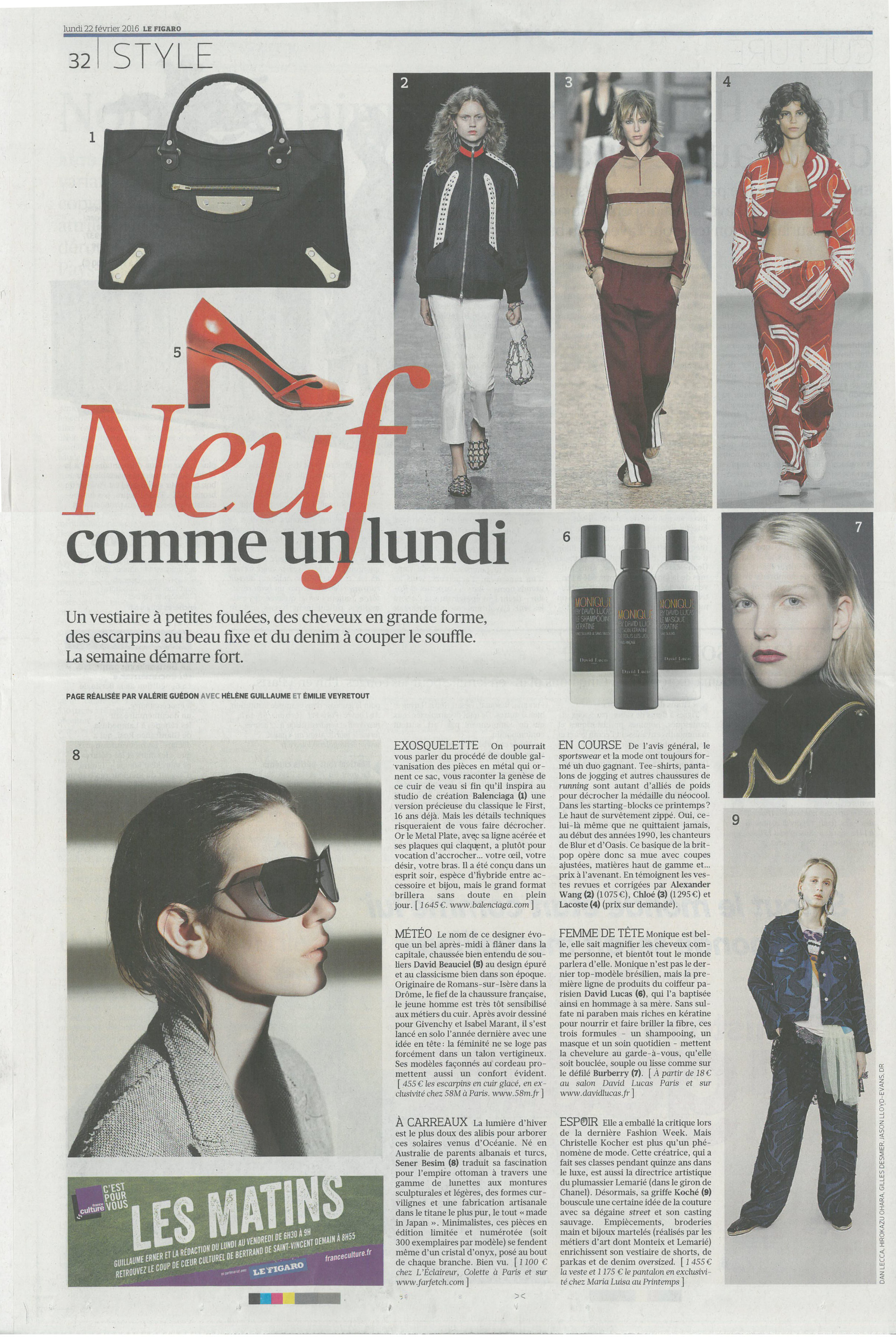 NEUF COMME UN LUNDI / LE FIGARO