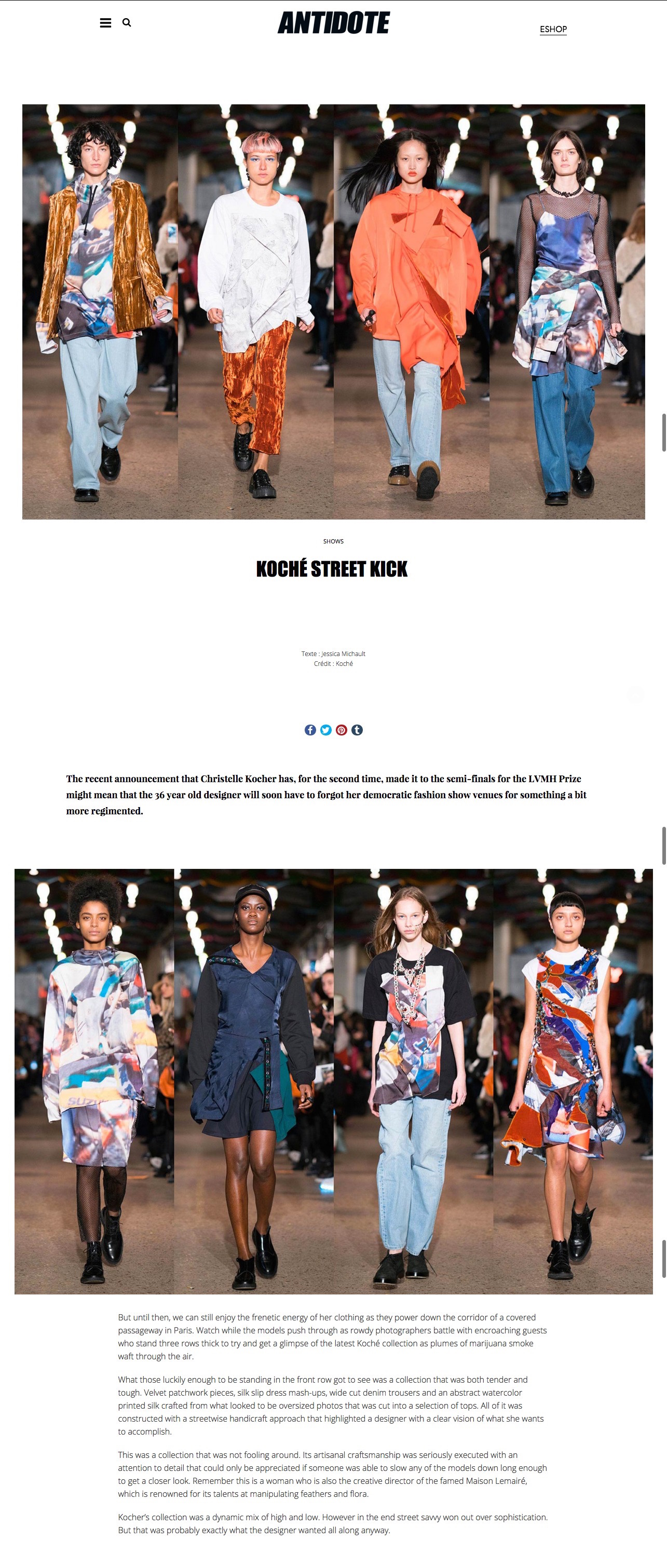 KOCHÉ SHOW / MAGAZINE ANTIDOTE