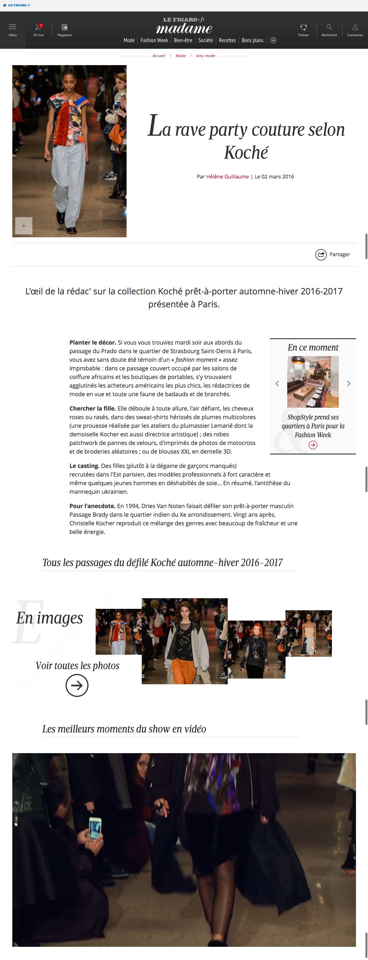 KOCHÉ / MADAME LE FIGARO
