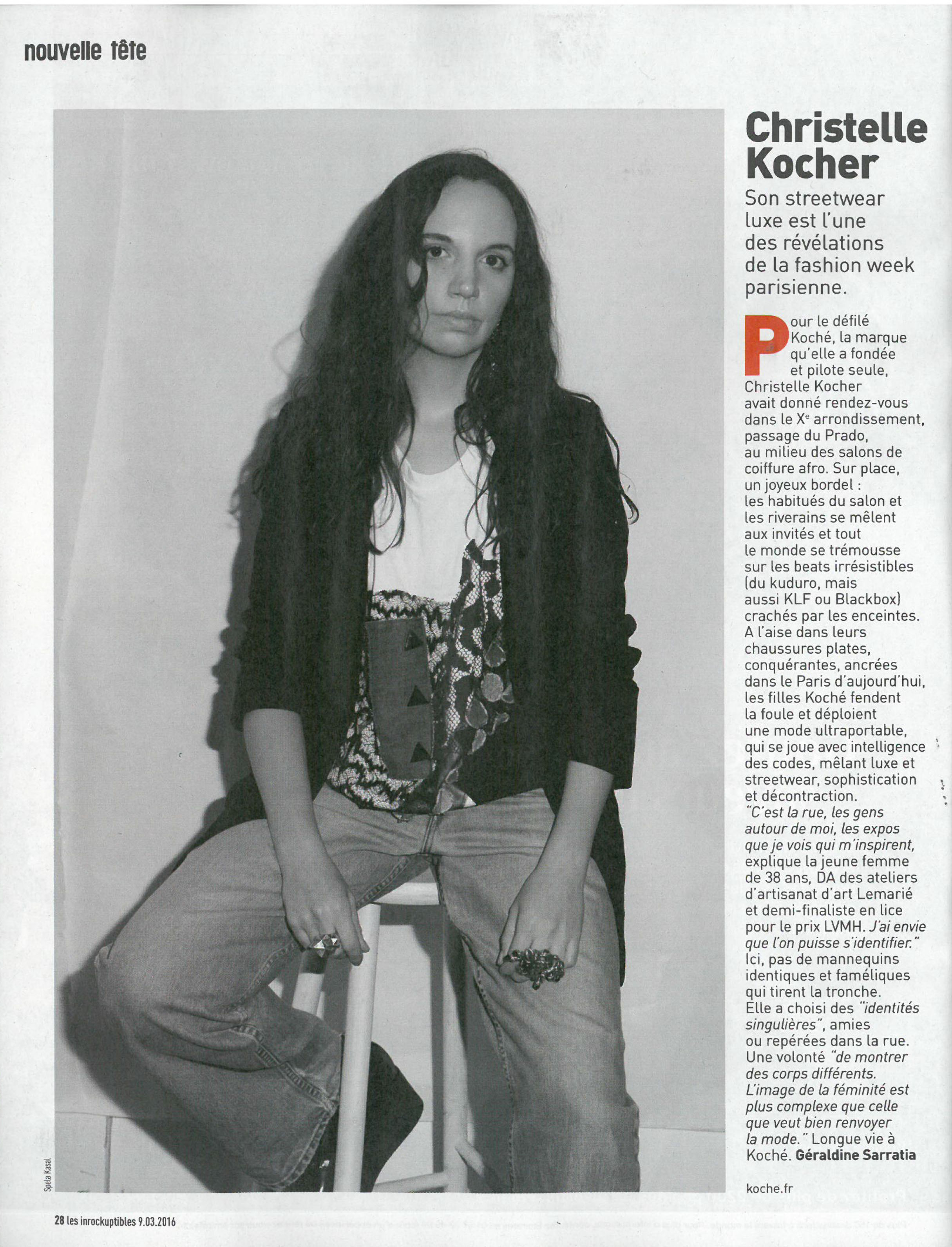 CHRISTELLE KOCHER / LES INROCKS