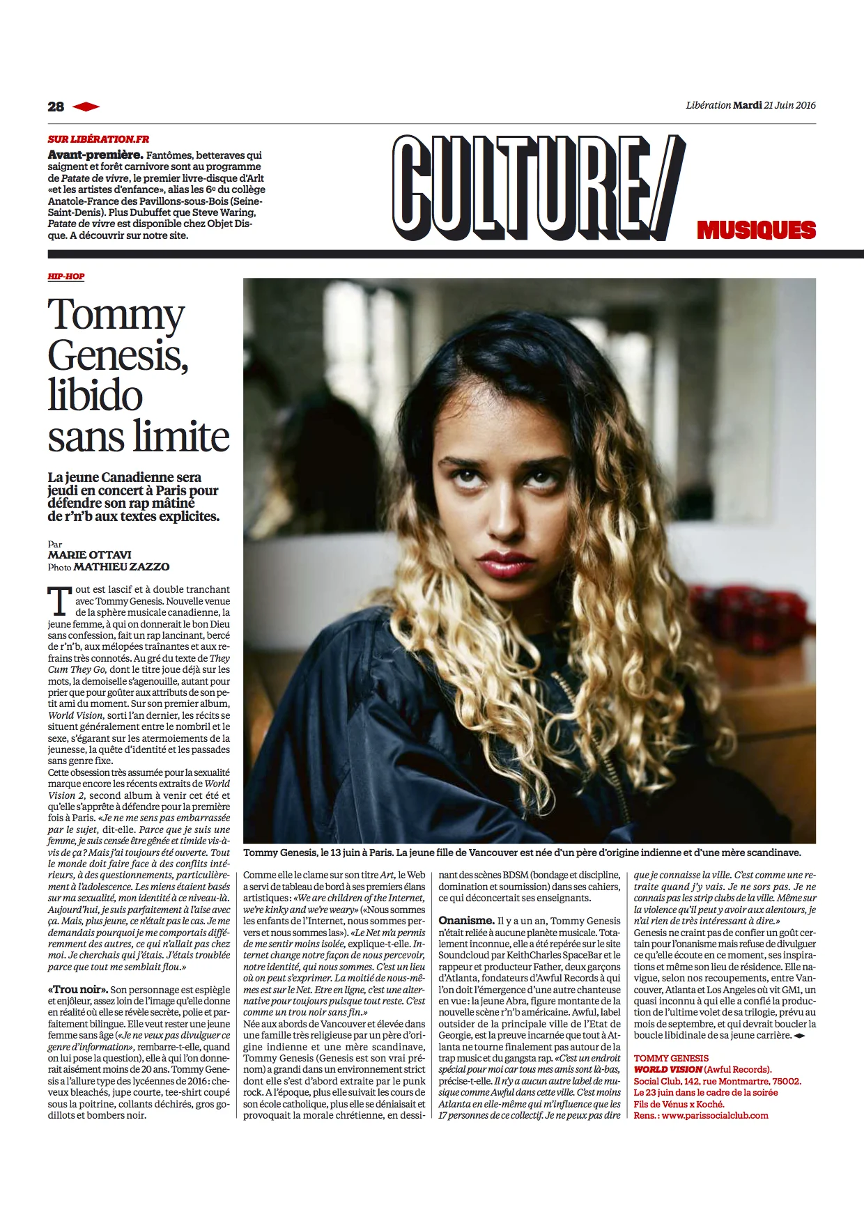 TOMMY GENESIS / LIBÉRATION