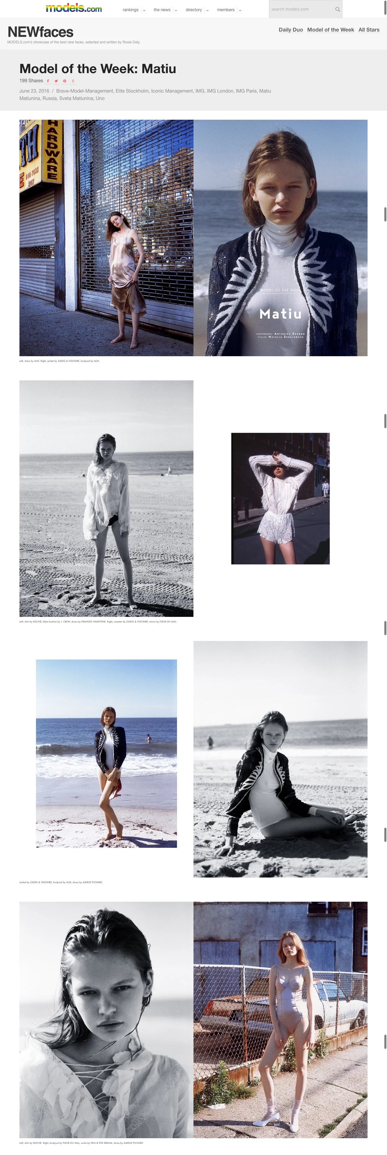 KOCHÉ / USA MODELS.COM