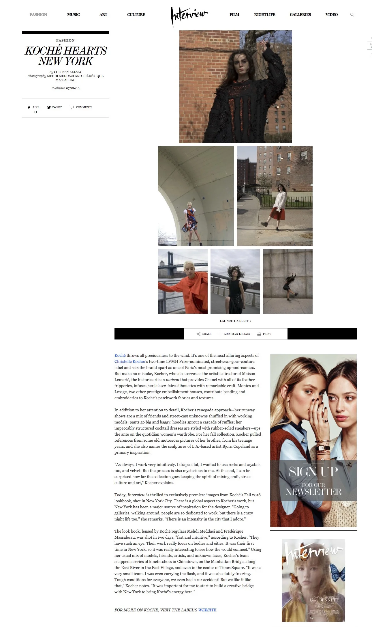 KOCHÉ / INTERVIEWMAGAZINE.COM