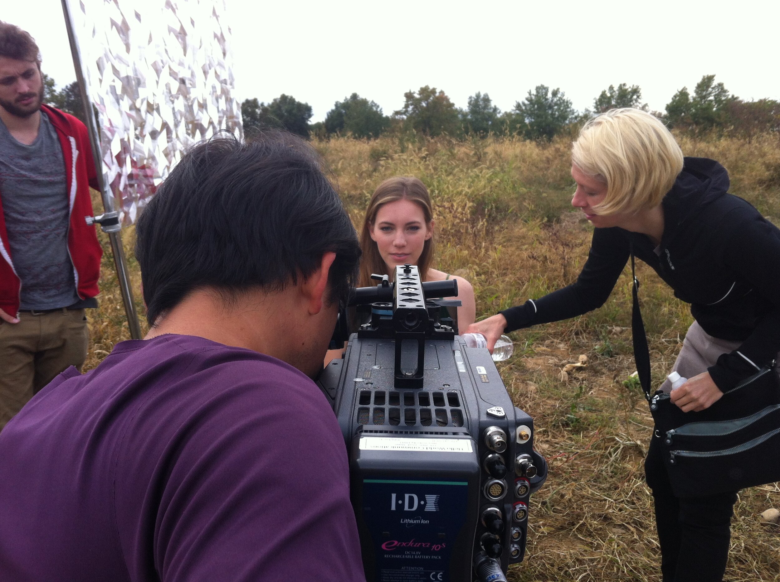 Adding more beauty product for the shot