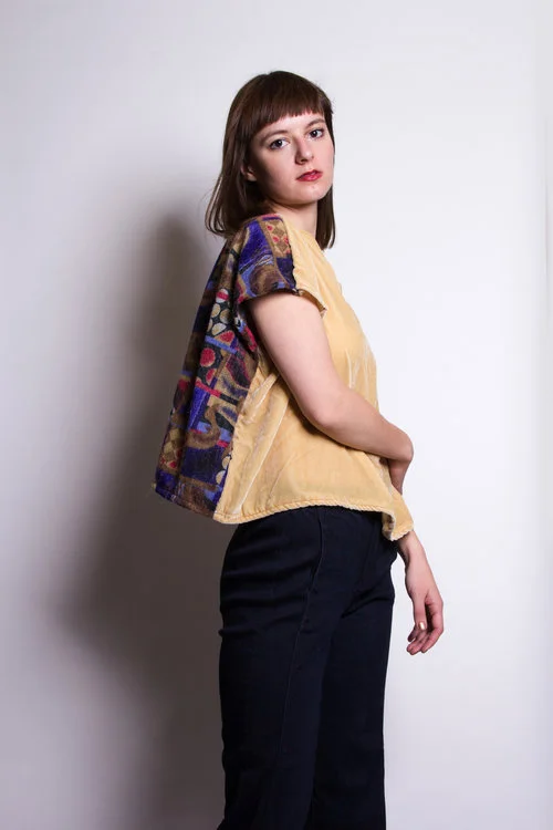 raw patterns block cloth shirt in blue