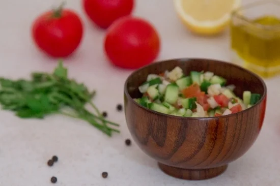 Moroccan Tomato and Cucumber Salad