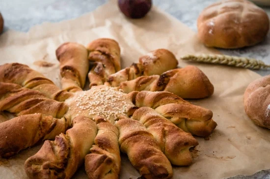 Moroccan Semolina Bread + Fig and Tahini Pinwheel Semolina Bread
