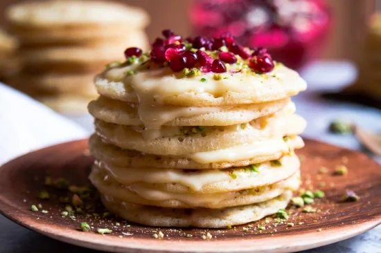 Moroccan Pancake Layer Cake - Baghrir Cake
