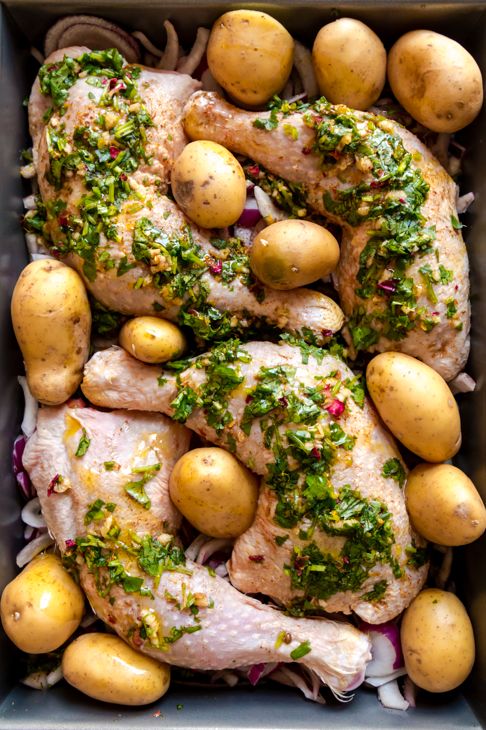 Ras el hanout and baby potatoes chicken traybake — My Moroccan Food