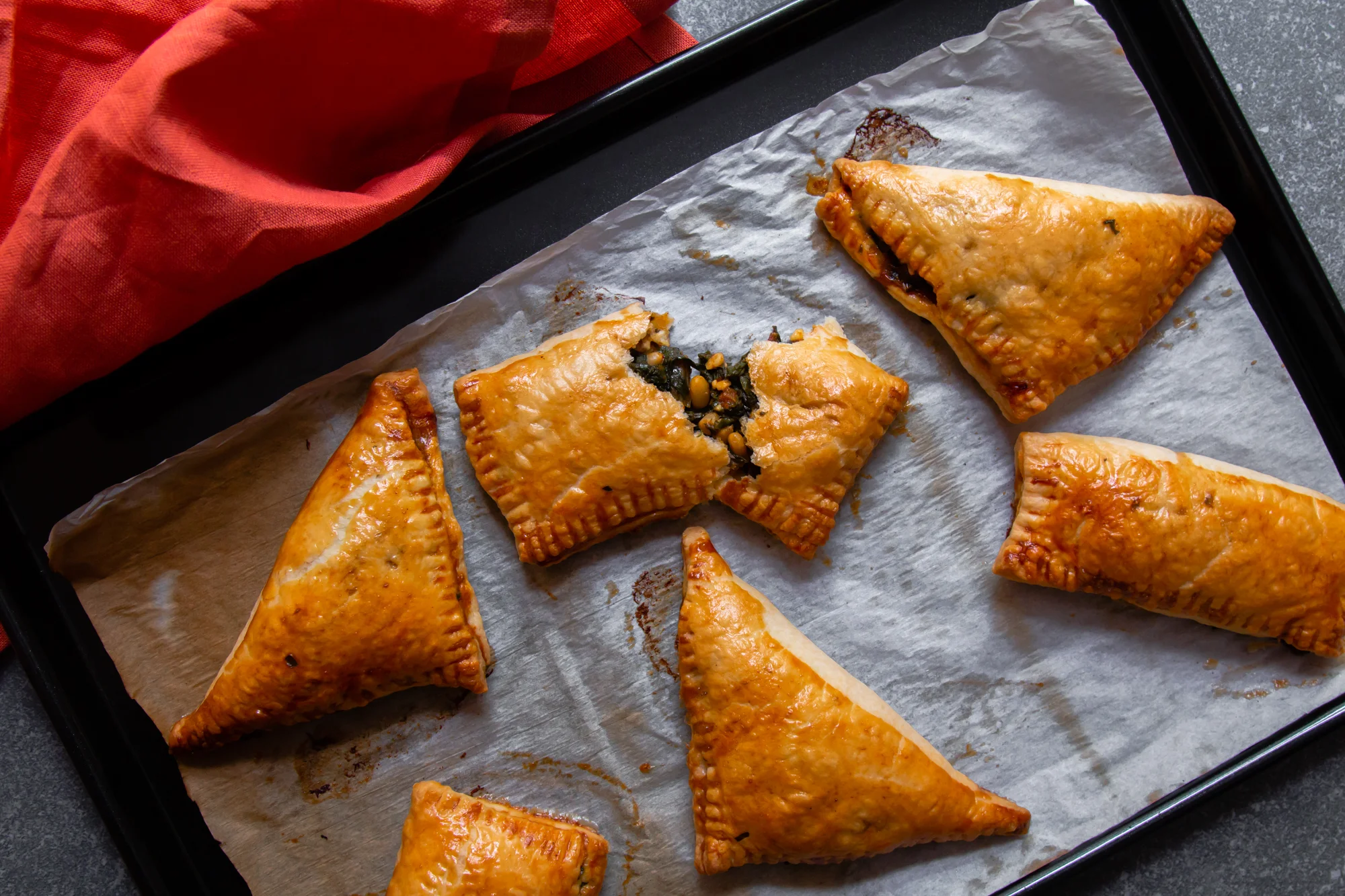 Bakoula, feta and pine nuts hand pies
