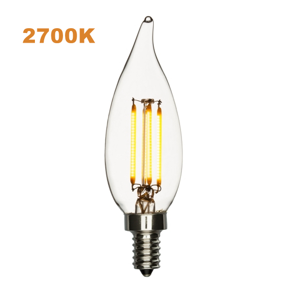 dimmable led candelabra bulb 40 watt soft white  2700K 