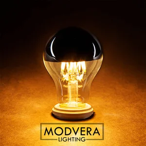 Led Half Chrome G25 G80 6w Silver Bowl Globe Shape Medium E26 Base Warm White 2700k 630 Lumens Modvera Lighting