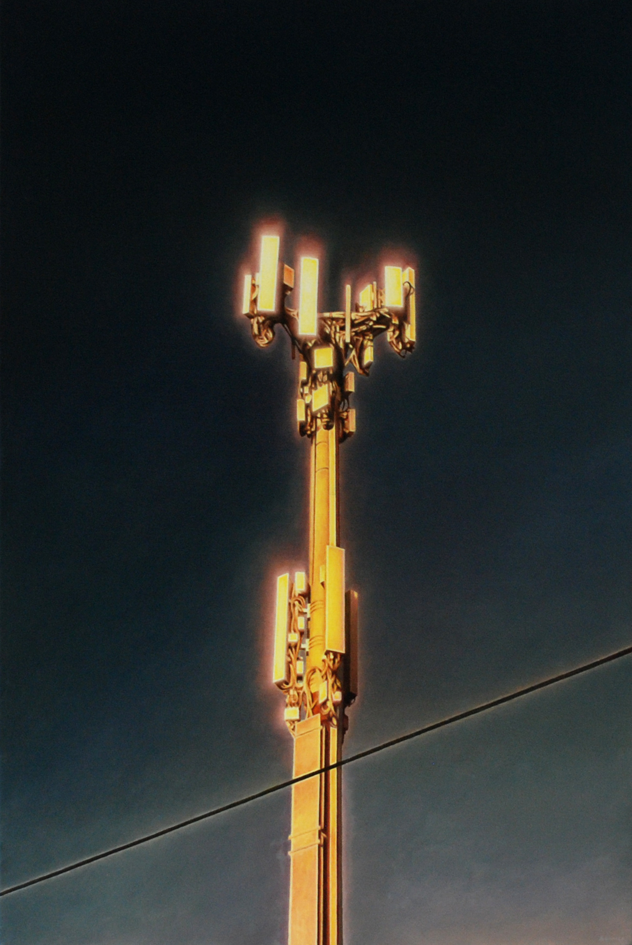 James Bonnici 'Tower 2' oil on linen, 41 x 61 cm, available