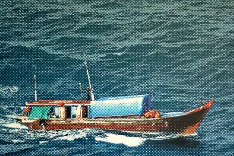 Marc De Jong, Boat oil on canvas, 61 x 90.5 cm, available