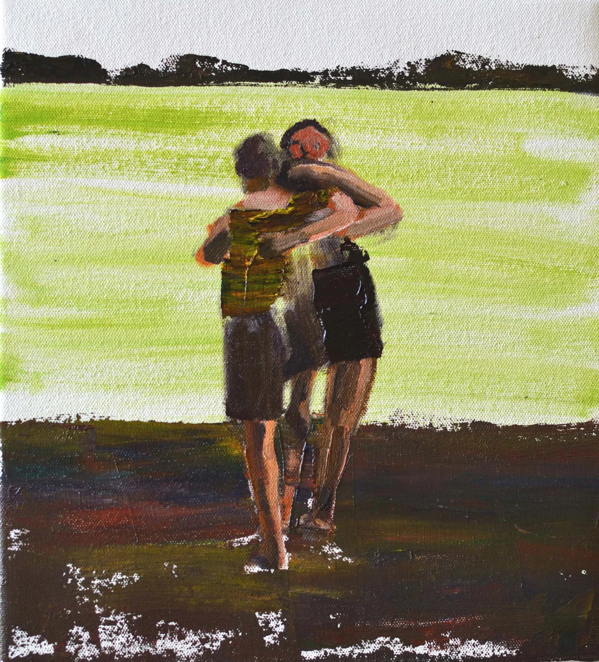 Sarah Gosling, Til he was red in the face oil on canvas, 25.5x28cm, available