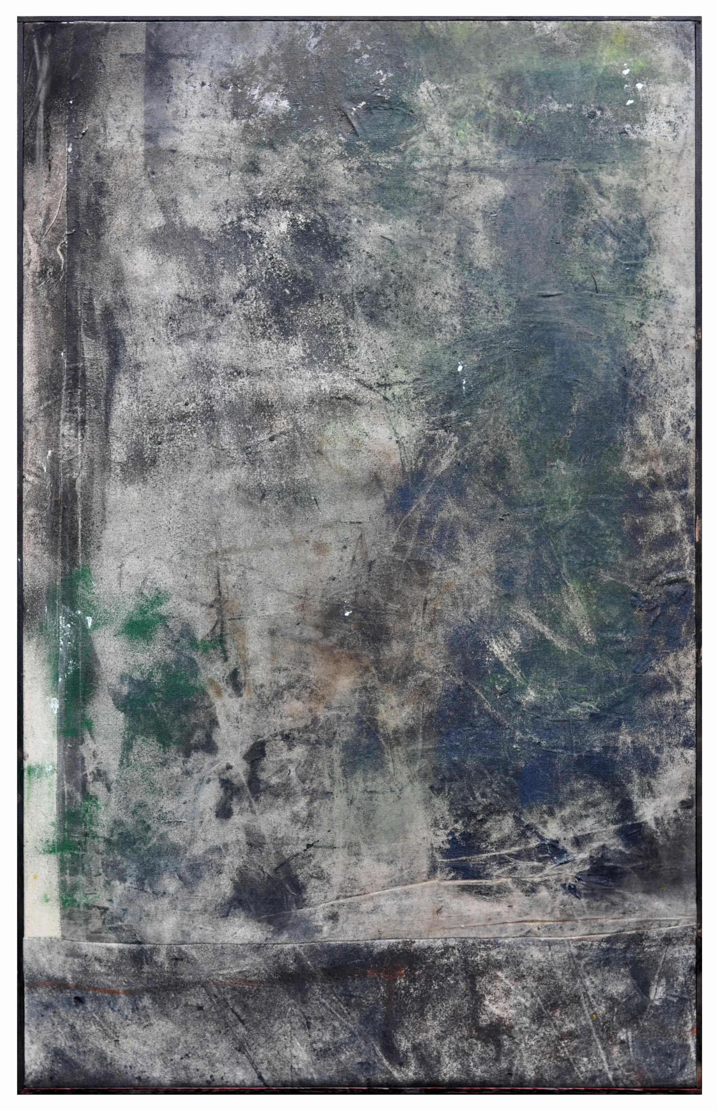 Ryan McGennisken, Everythings On Shortage 78 x 124 cm, spray paint, thred, on canvas, oak frame, available