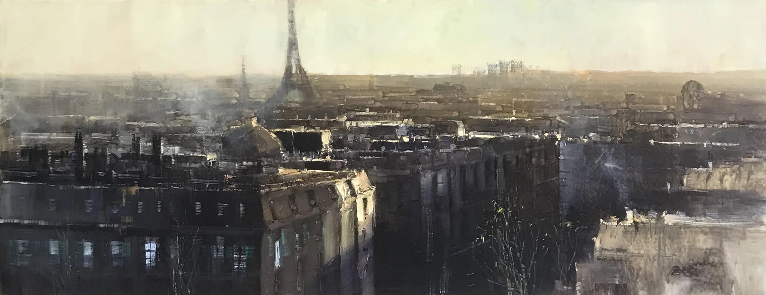 Herman Pekel, Paris oil on canvas, 168 x 66 cm, available